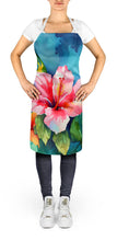 Load image into Gallery viewer, Hawaii Hawaiian Hibiscus in Watercolor Apron – Artist-Designed Kitchen, BBQ &amp; Craft Apron