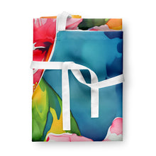 Load image into Gallery viewer, Hawaii Hawaiian Hibiscus in Watercolor Apron – Artist-Designed Kitchen, BBQ &amp; Craft Apron