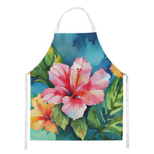 Load image into Gallery viewer, Hawaii Hawaiian Hibiscus in Watercolor Apron – Artist-Designed Kitchen, BBQ &amp; Craft Apron