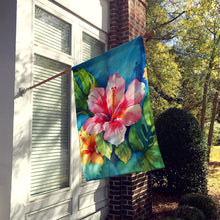 Load image into Gallery viewer, Hawaii Hawaiian Hibiscus in Watercolor House Flag