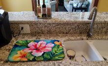 Load image into Gallery viewer, Hawaii Hawaiian Hibiscus in Watercolor Dish Drying Mat