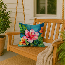 Load image into Gallery viewer, Hawaii Hawaiian Hibiscus in Watercolor Throw Pillow
