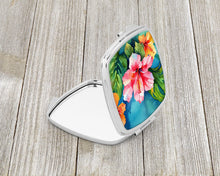 Load image into Gallery viewer, Hawaii Hawaiian Hibiscus in Watercolor Compact Mirror