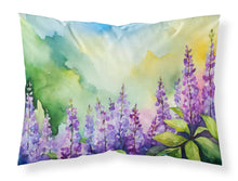 Load image into Gallery viewer, Idaho Syringa in Watercolor Fabric Standard Pillowcase – Artistic Decorative Front, White Back