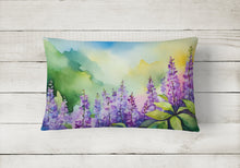Load image into Gallery viewer, Idaho Syringa in Watercolor Fabric Decorative Pillow