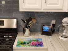 Load image into Gallery viewer, Idaho Syringa in Watercolor Glass Cutting Boards – Durable, Decorative Kitchen Art Large
