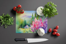 Load image into Gallery viewer, Idaho Syringa in Watercolor Glass Cutting Boards – Durable, Decorative Kitchen Art Large