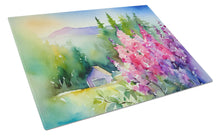 Load image into Gallery viewer, Idaho Syringa in Watercolor Glass Cutting Boards – Durable, Decorative Kitchen Art Large