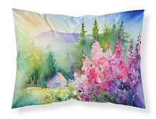 Load image into Gallery viewer, Idaho Syringa in Watercolor Fabric Standard Pillowcase – Artistic Decorative Front, White Back