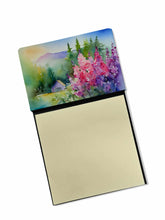 Load image into Gallery viewer, Idaho Syringa in Watercolor Sticky Note Holder- Refiilable Desk Accessory Note Pad
