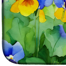 Load image into Gallery viewer, Illinois Violet in Watercolor Dish Drying Mat