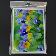 Load image into Gallery viewer, Illinois Violet in Watercolor Greeting Cards -  Blank Note Cards – 8-Pack of Artist-Designed Cards with Envelopes