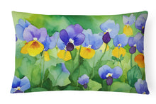 Load image into Gallery viewer, Illinois Violet in Watercolor Fabric Decorative Pillow