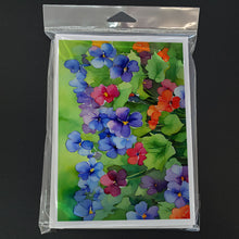 Load image into Gallery viewer, Illinois Violet in Watercolor Greeting Cards -  Blank Note Cards – 8-Pack of Artist-Designed Cards with Envelopes