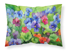 Load image into Gallery viewer, Illinois Violet in Watercolor Fabric Standard Pillowcase – Artistic Decorative Front, White Back