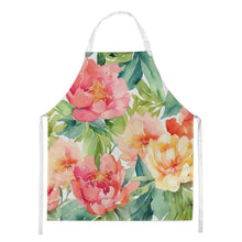 Load image into Gallery viewer, Indiana Peonies in Watercolor Apron – Artist-Designed Kitchen, BBQ &amp; Craft Apron
