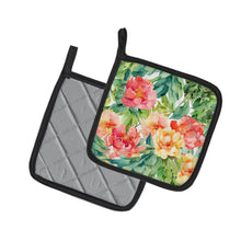 Load image into Gallery viewer, Indiana Peonies in Watercolor Pair of Pot Holders