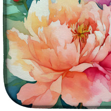 Load image into Gallery viewer, Indiana Peonies in Watercolor Dish Drying Mat