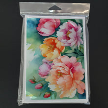 Load image into Gallery viewer, Indiana Peonies in Watercolor Greeting Cards -  Blank Note Cards – 8-Pack of Artist-Designed Cards with Envelopes