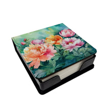 Load image into Gallery viewer, Indiana Peonies in Watercolor PU Leather Note Paper Holder