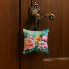 Load image into Gallery viewer, Indiana Peonies in Watercolor Hanging Square Fabric Ornament 3.5 × 3.5