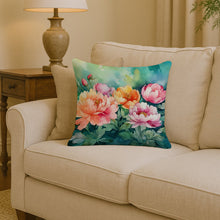 Load image into Gallery viewer, Indiana Peonies in Watercolor Throw Pillow