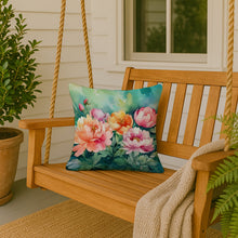 Load image into Gallery viewer, Indiana Peonies in Watercolor Throw Pillow