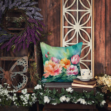 Load image into Gallery viewer, Indiana Peonies in Watercolor Throw Pillow