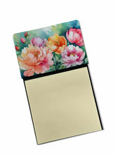 Load image into Gallery viewer, Indiana Peonies in Watercolor Sticky Note Holder- Refiilable Desk Accessory Note Pad