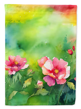 Load image into Gallery viewer, Iowa Wild Prairie Roses in Watercolor House Flag