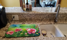 Load image into Gallery viewer, Iowa Wild Prairie Roses in Watercolor Dish Drying Mat