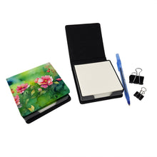 Load image into Gallery viewer, Iowa Wild Prairie Roses in Watercolor PU Leather Note Paper Holder