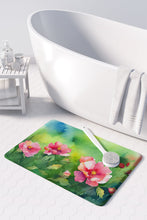 Load image into Gallery viewer, Iowa Wild Prairie Roses in Watercolor Memory Foam Kitchen Mat