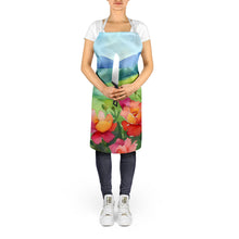 Load image into Gallery viewer, Iowa Wild Prairie Roses in Watercolor Apron – Artist-Designed Kitchen, BBQ &amp; Craft Apron