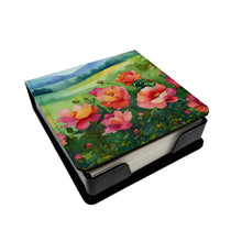 Load image into Gallery viewer, Iowa Wild Prairie Roses in Watercolor PU Leather Note Paper Holder