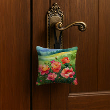 Load image into Gallery viewer, Iowa Wild Prairie Roses in Watercolor Hanging Square Fabric Ornament 3.5 × 3.5