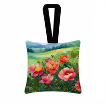 Load image into Gallery viewer, Iowa Wild Prairie Roses in Watercolor Hanging Square Fabric Ornament 3.5 × 3.5