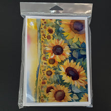 Load image into Gallery viewer, Kansas Sunflowers in Watercolor Greeting Cards -  Blank Note Cards – 8-Pack of Artist-Designed Cards with Envelopes
