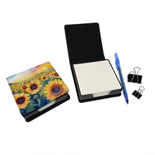Load image into Gallery viewer, Kansas Sunflowers in Watercolor PU Leather Note Paper Holder
