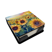 Load image into Gallery viewer, Kansas Sunflowers in Watercolor PU Leather Note Paper Holder