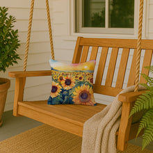 Load image into Gallery viewer, Kansas Sunflowers in Watercolor Throw Pillow