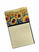 Load image into Gallery viewer, Kansas Sunflowers in Watercolor Sticky Note Holder- Refiilable Desk Accessory Note Pad