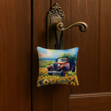 Load image into Gallery viewer, Kansas Sunflowers in Watercolor Hanging Square Fabric Ornament 3.5 × 3.5