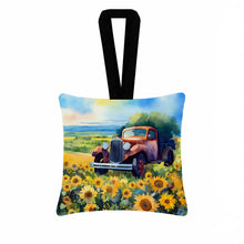 Load image into Gallery viewer, Kansas Sunflowers in Watercolor Hanging Square Fabric Ornament 3.5 × 3.5