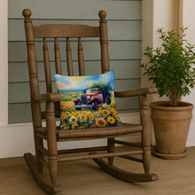 Load image into Gallery viewer, Kansas Sunflowers in Watercolor Throw Pillow