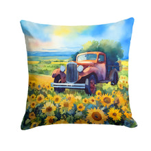 Load image into Gallery viewer, Kansas Sunflowers in Watercolor Throw Pillow