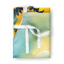 Load image into Gallery viewer, Kansas Sunflowers in Watercolor Apron – Artist-Designed Kitchen, BBQ &amp; Craft Apron