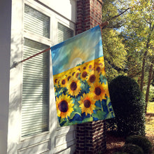 Load image into Gallery viewer, Kansas Sunflowers in Watercolor House Flag