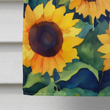 Load image into Gallery viewer, Kansas Sunflowers in Watercolor House Flag