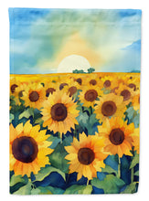 Load image into Gallery viewer, Kansas Sunflowers in Watercolor House Flag